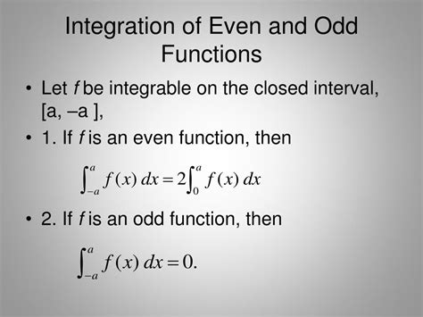 Integration of Even and Odd Functions .
